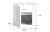 Kúpeľňová skrinka pod umývadlo Vira, 60 cm, biela, lesk
