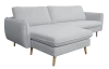 Rohová sedačka Salma svetlo šedá látka, univerzálna pravá/ľavá