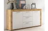 Komoda so zásuvkami Jana, 125 cm, dub wotan/biela