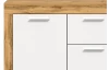 Komoda so zásuvkami Jana, 125 cm, dub wotan/biela