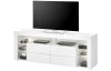 TV stolík Goal, biely/lamely, s osvetlením