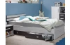 Sada úložných zásuviek pod posteľ Cariba, bielený dub/lávová, na kolieskach