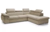 Rohová sedacia súprava Viera, svetlo béžová látka, pravý roh