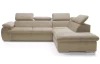 Rohová sedacia súprava Viera, svetlo béžová látka, pravý roh