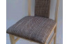 Jedálenská stolička Michaela, buk / hnedo-béžová tkanina
