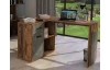 Rohový písací stôl Andy, vintage optika dreva