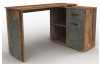Rohový písací stôl Andy, vintage optika dreva