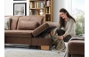 Rohová sedacia súprava Garland, hnedá látka, s funkciami