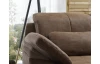 Rohová sedacia súprava Garland, hnedá látka, s funkciami