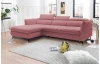 Rohová sedacia súprava Mango, staroružová látka, ľavý roh