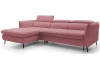 Rohová sedacia súprava Mango, staroružová látka, ľavý roh