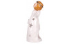 Vianočné dekorácie/svietnik Anjel v bielych šatách, 19 cm