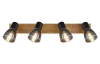 Stropné osvetlenie Claude 50 cm, černá, 4 svítidla