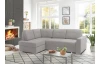 Rohová sedacia súprava Stilo, stredně šedá látka, ľavý roh