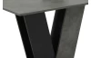 Jedálenský stôl Judith 110x70 cm, čierny/tmavý betón