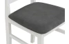 Jedálenská stolička Níla, biela/tmavo šedá látka