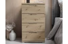 Nočný stolík/skrinka so 4 zásuvkami Smilla, výška 79 cm, dub artisan