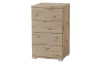 Nočný stolík/skrinka so 4 zásuvkami Smilla, výška 79 cm, dub artisan