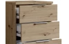 Nočný stolík/skrinka so 4 zásuvkami Smilla, výška 79 cm, dub artisan