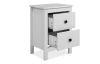 Nočný stolík s 2  zásuvkami Halmstad, biely