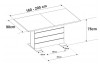 Rozkladací jedálenský stôl Manto 160x90 cm, biely