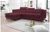 Rohová sedacia súprava Mango, vínová látka, ľavý roh