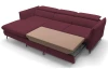 Rohová sedacia súprava Mango, vínová látka, ľavý roh