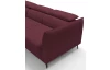 Rohová sedacia súprava Mango, vínová látka, ľavý roh