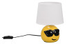 Stolová lampa Coolio 26 cm, smajlík s okuliarmi