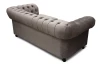 Pohovka Chesterfield, stredně šedá látka