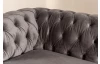 Pohovka Chesterfield, stredně šedá látka