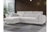 Rohová sedacia súprava Porto, svetlo šedá látka, ľavý roh