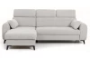 Rohová sedacia súprava Porto, svetlo šedá látka, ľavý roh