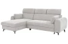 Rohová sedacia súprava Porto, svetlo šedá látka, ľavý roh