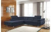 Rohová sedacia súprava Lotos,tmavomodrá látka, ľavý roh