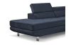 Rohová sedacia súprava Lotos,tmavomodrá látka, ľavý roh