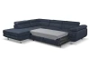 Rohová sedacia súprava Lotos,tmavomodrá látka, ľavý roh