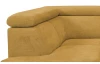 Rohová sedacia súprava Brico, žltá karí látka, ľavý roh
