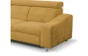 Rohová sedacia súprava Brico, žltá karí látka, ľavý roh