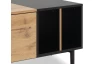 Konferenčný stolík s úložným priestorom Lona, dub artisan/čierny