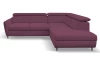 Rohová sedacia súprava Othello, fialová lila látka, pravý roh