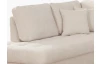 Sedačka Split, krémová látka, tvar ľavé U, bez rozkladu
