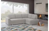 Rohová sedacia súprava Stilo, stredne šedá látka, pravý roh