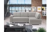 Rohová sedacia súprava Stilo, stredne šedá látka, pravý roh