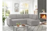 Rohová sedacia súprava Stilo, stredne šedá látka, pravý roh