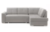 Rohová sedacia súprava Stilo, stredne šedá látka, pravý roh
