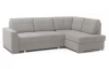 Rohová sedacia súprava Stilo, stredne šedá látka, pravý roh