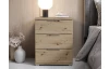 Nočný stolík s 3 zásuvkami Smilla, výška 61 cm, dub artisan