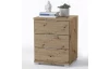 Nočný stolík s 3 zásuvkami Smilla, výška 61 cm, dub artisan