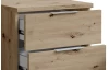 Nočný stolík s 3 zásuvkami Smilla, výška 61 cm, dub artisan